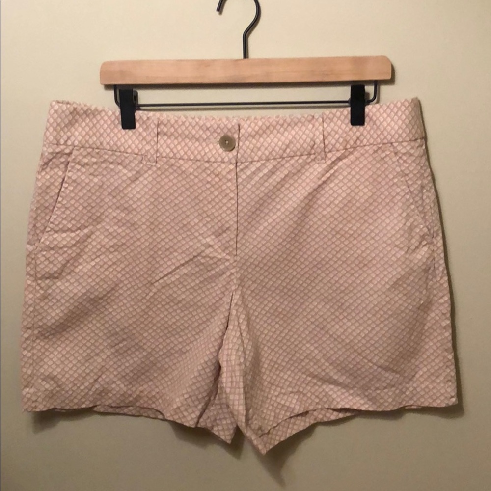 Loft Pink and Tan Print Shorts - Size 12
